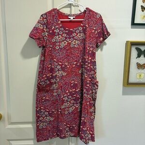 J. Jill Pink Floral Loose Dress Small